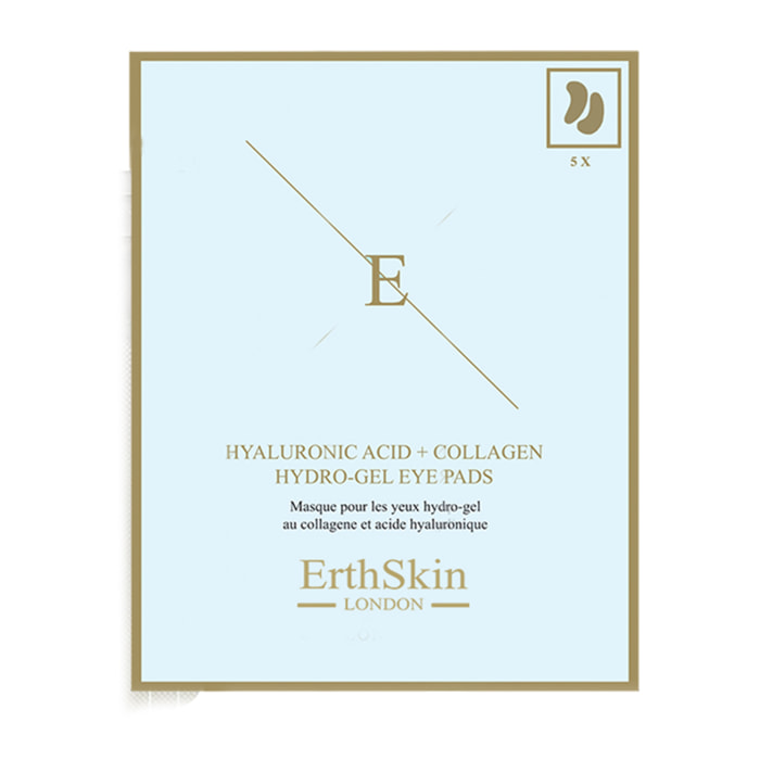 Almohadillas para ojos de hidrogel de ácido hialurónico + colágeno 5 X 2