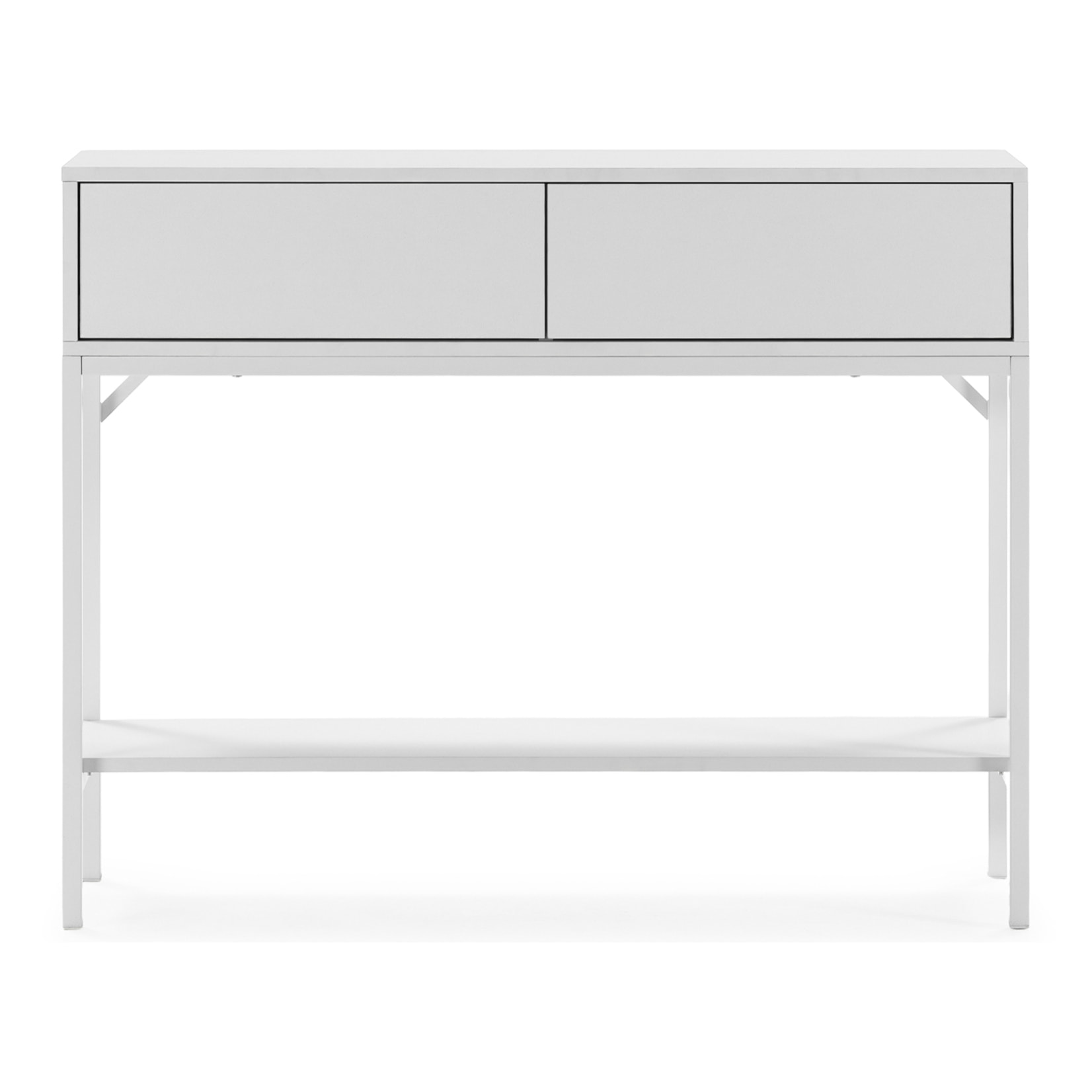 Mesa consola Auri 2 cajones color Blanco