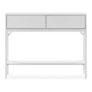 Mesa consola Auri 2 cajones color Blanco