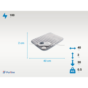 Almohadilla eléctrica 100W gris 30x40cm WARMER PAD PURLINE