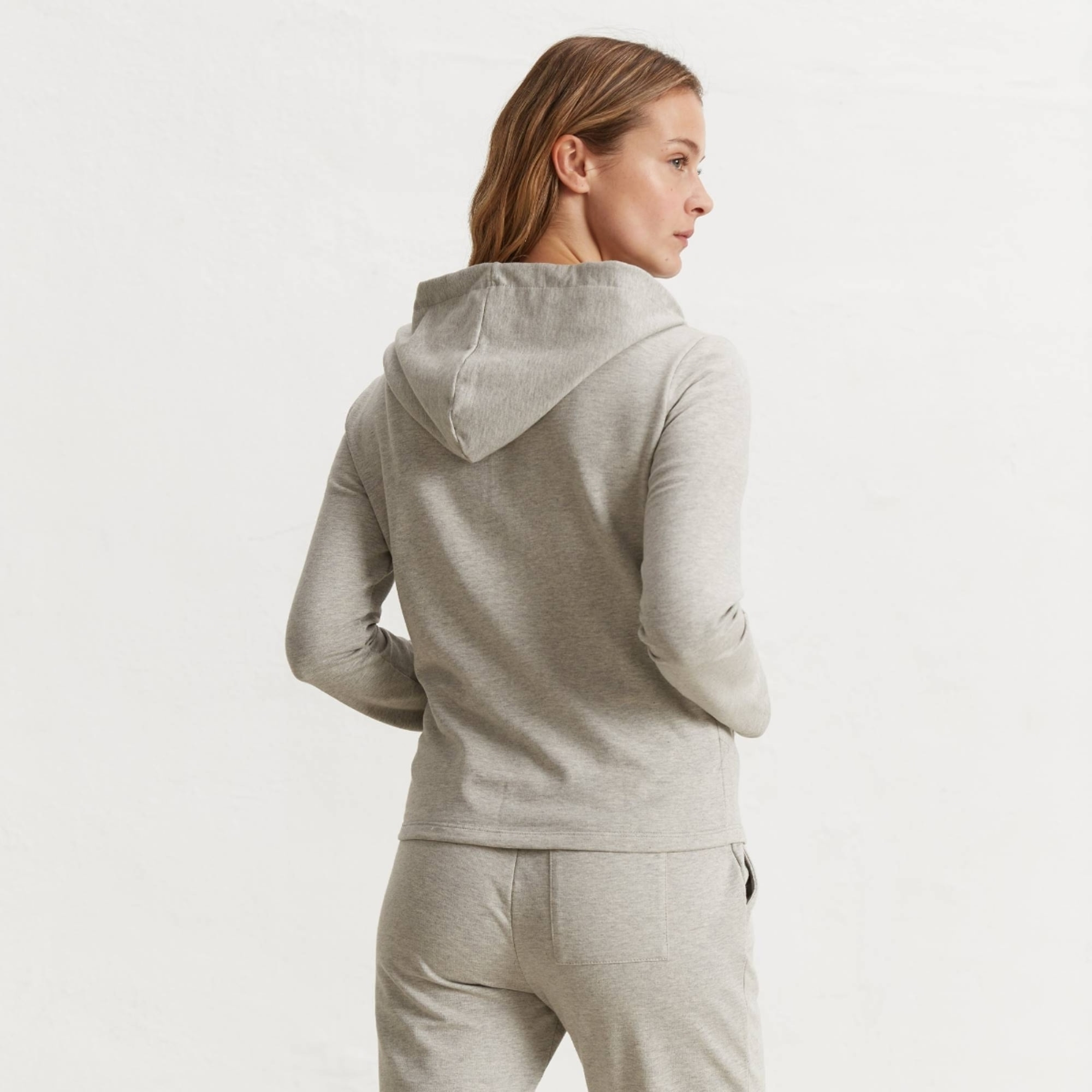 Sudadera algodón orgánico cremallera Clarasud color gris