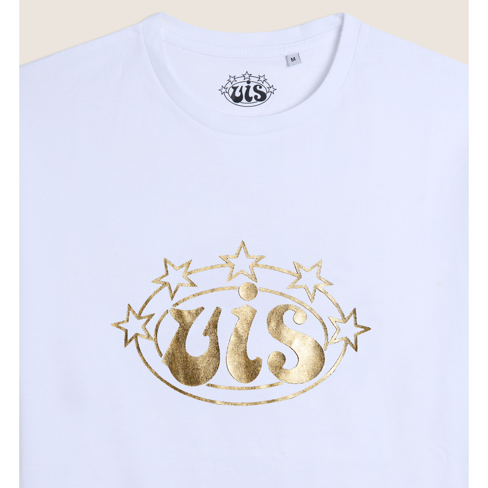 T-shirt Uomo Girocollo in Cotone con Logo VIS Oro