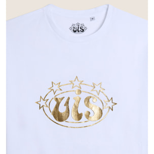 T-shirt Uomo Girocollo in Cotone con Logo VIS Oro