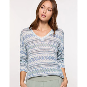 Camiseta Manga Larga Azul - Arlie