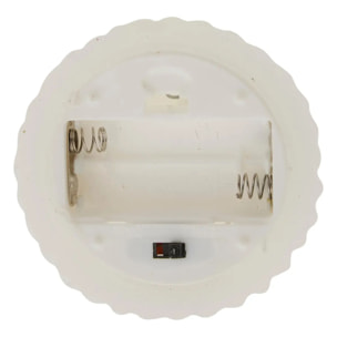 Bougie LED forme sapin H.20cm blanc