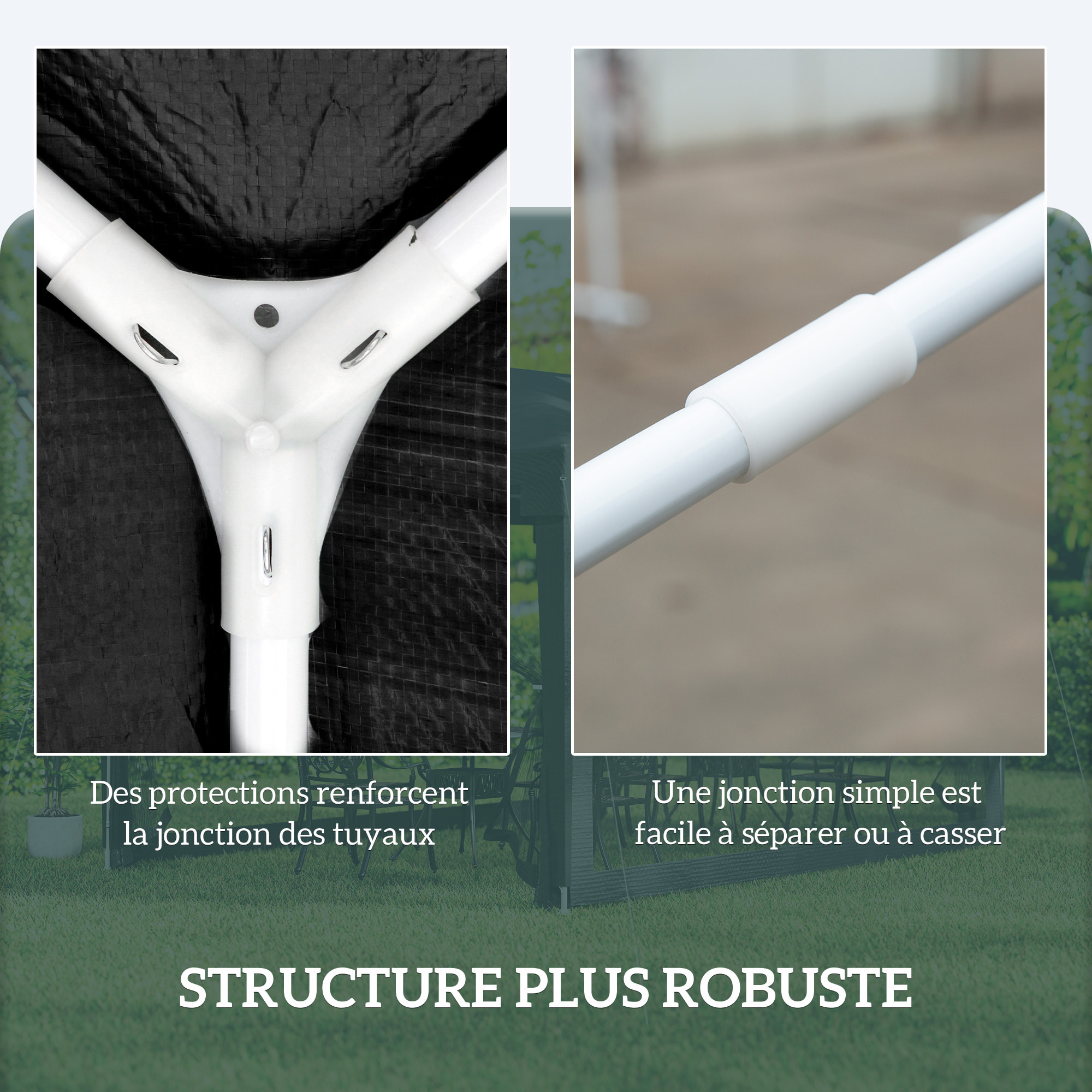 Tonnelle barnum 3 x 4 m 2 portes moustiquaire intégrale métal PE anthracite