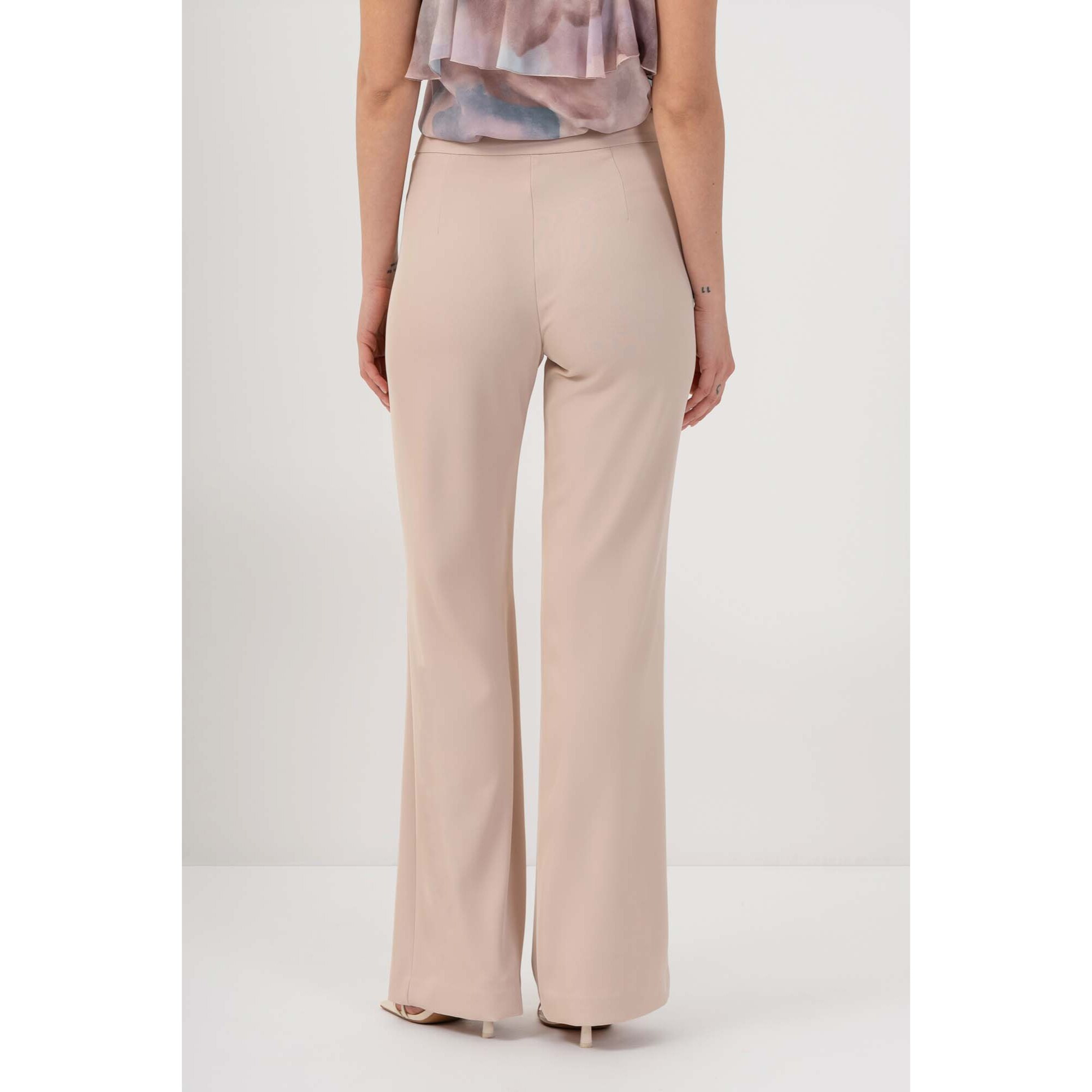 Kocca - Pantaloni straight con fiocco in vita Donna, Tinta unita