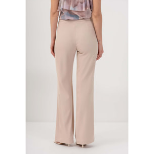 Kocca - Pantaloni straight con fiocco in vita Donna, Tinta unita