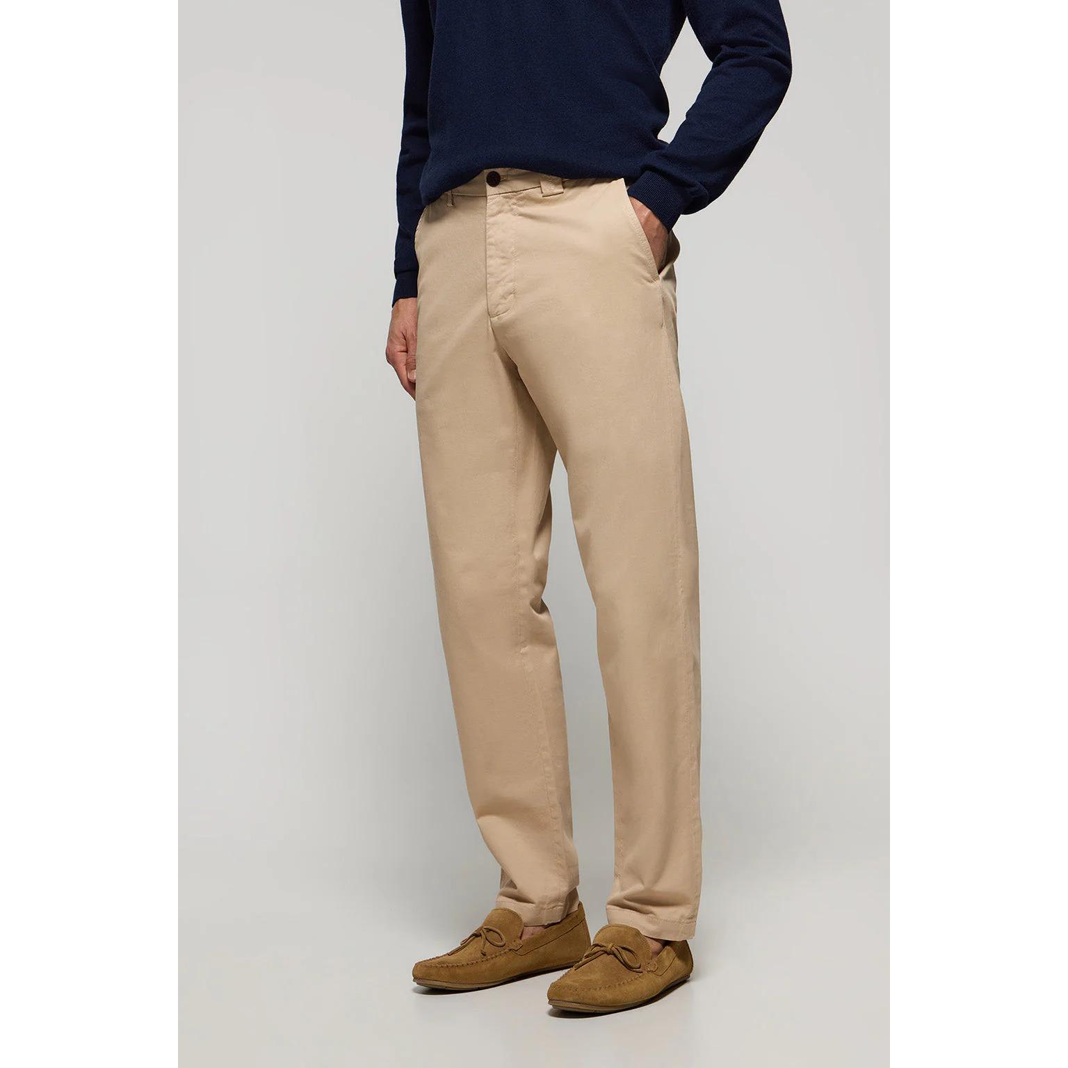 Pantaloni chino beige regular fit con dettagli Polo Club