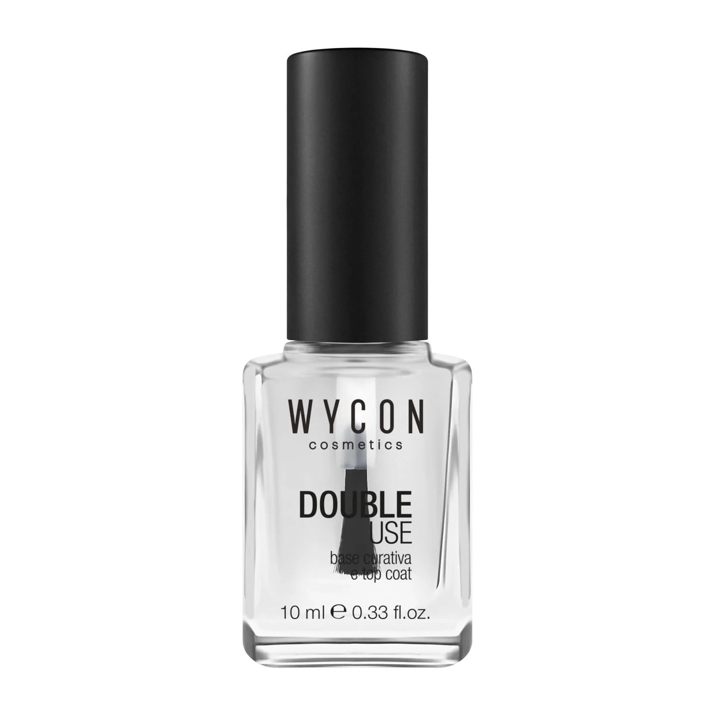DOUBLE USE Base e top coat dall'azione curativa e dall'aspetto brillante