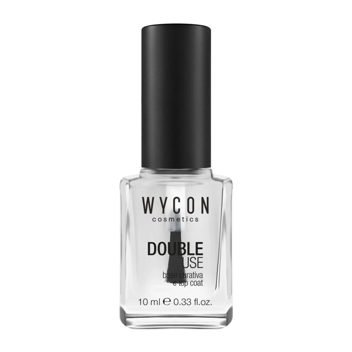 DOUBLE USE Base e top coat dall'azione curativa e dall'aspetto brillante