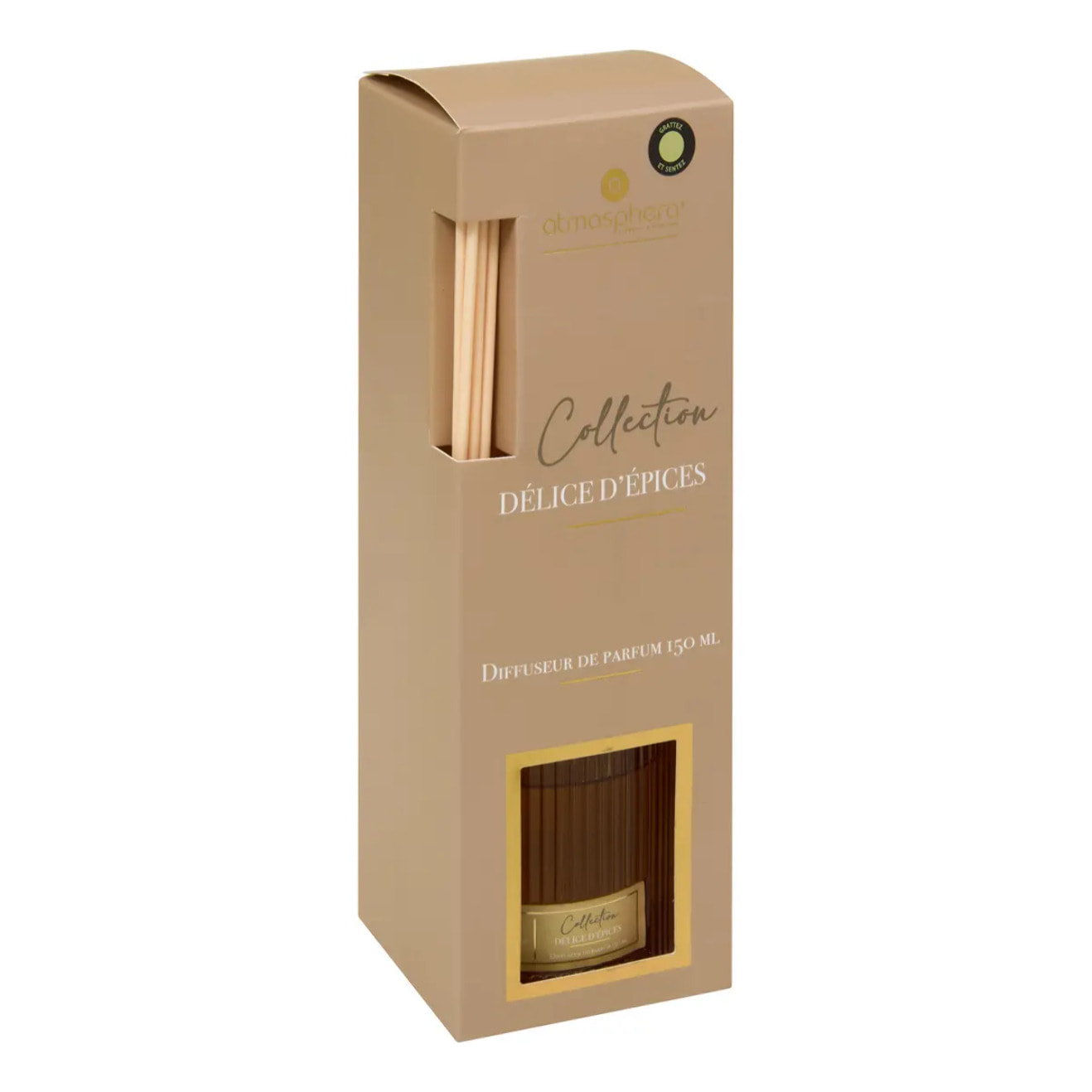 Diffuseur de parfum Albie 150ml verre Délices d'Epices