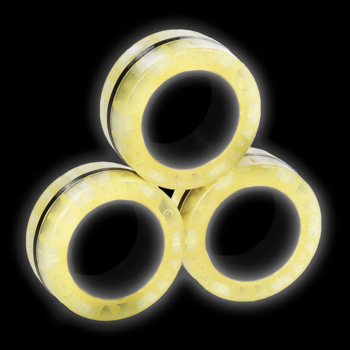 Magnetic Fidget Glow Rings, anelli magnetici, bagliore nel buio. Giocattolo antistress, ansia, concentrazione.