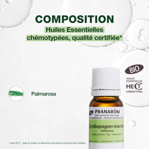Pranarom - Huile Essentielle de Palmarosa - Bio - 10 ml