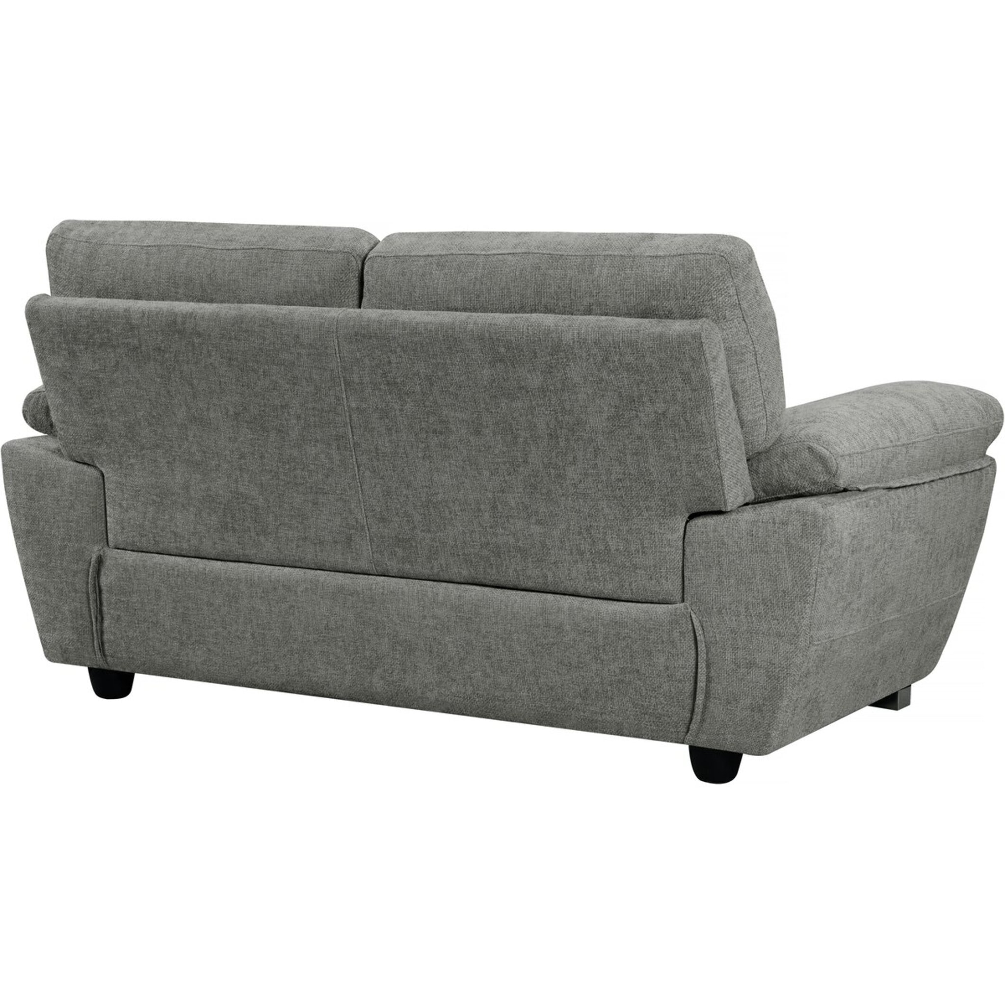 Canapé fixe en tissu "Dallas" - 169 x 88 x 90 cm - 2 places - Gris