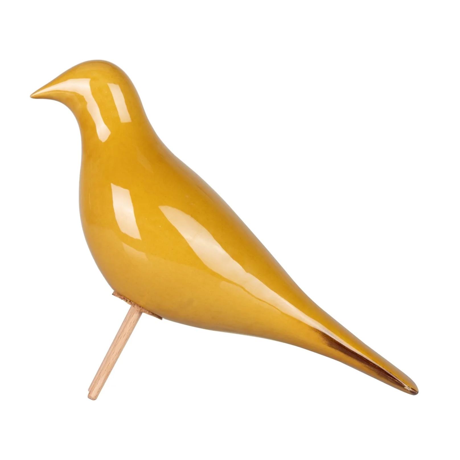 Pajaro Ceramica Naranja 25x10x21 Cm