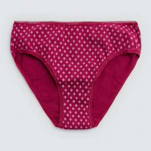 Confezione da 6 mutandine midi in cotone stampato