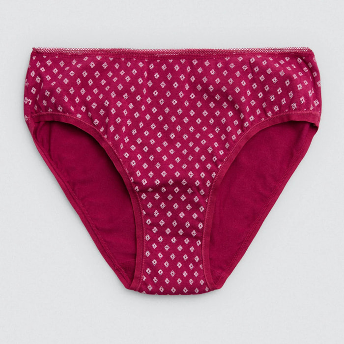 Confezione da 6 mutandine midi in cotone stampato