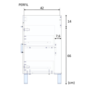 Mueble baño adam 2p2c 80cm blanco brillo con espejo, sin lavabo