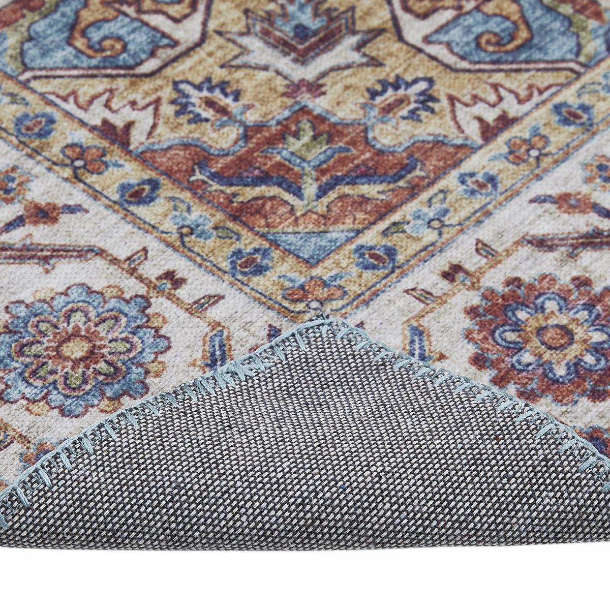 Tapis Lavu motif médaillon traditionnel oriental