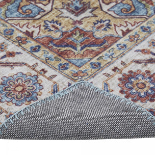 Tapis Lavu motif médaillon traditionnel oriental