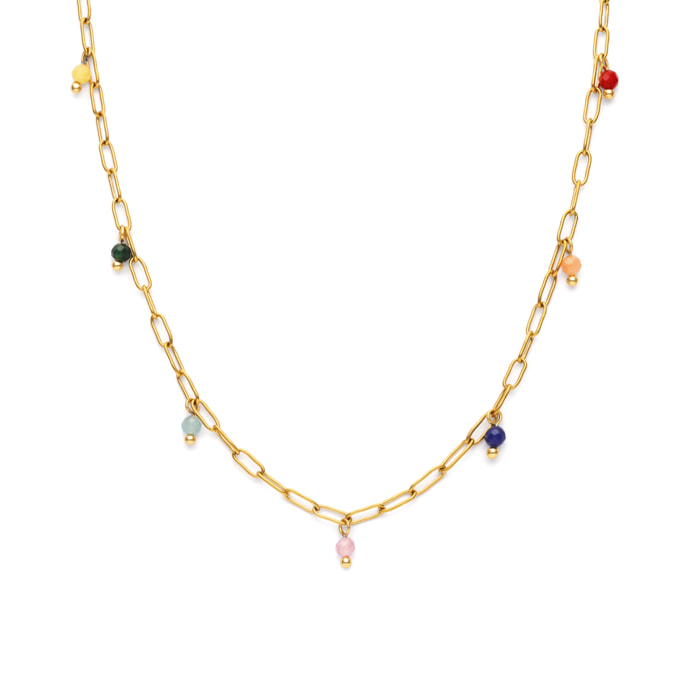 Collana Chic Dancing Stones Acciao Placcato Oro