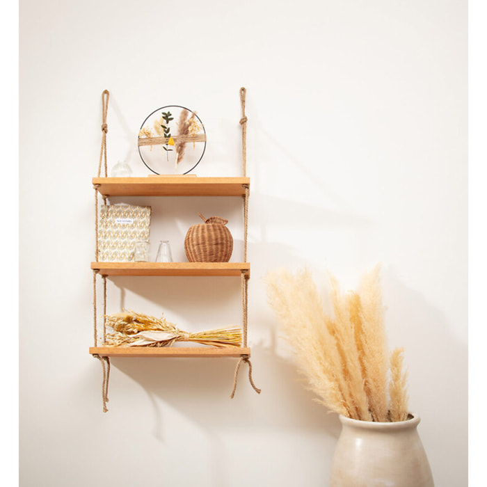 Étagère murale "Lour" - hévéa - 60x105 cm