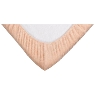 Housse matelas à langer 55x75 cm , élastique Coton bio-Pêche