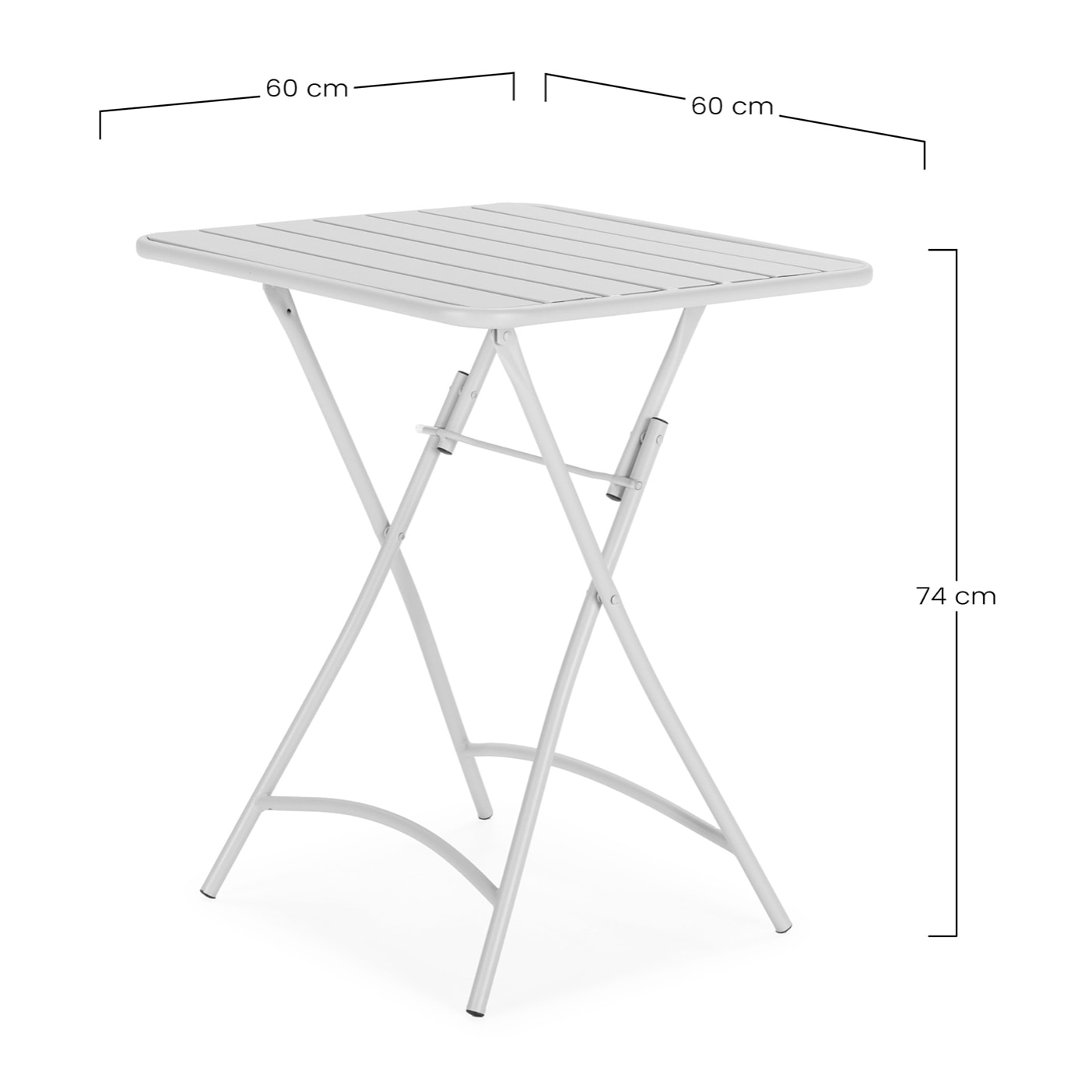 Mesa de Jardín Plegable Perla de Metal en Verde