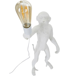LAMPADA DA TAVOLO MONKEY BIANCO CM Ø 26X34X55