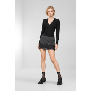 Kocca - Blusa aderente da donna in viscosa a maniche lunghe Donna