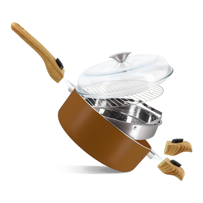 Poêle multifonction en revêtement céramique - tous feux COLORAMA