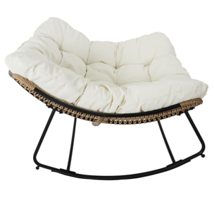Fauteuil A Bacsule Tulum Coussin Beige