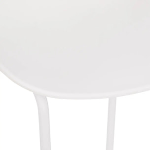Tabouret de bar "Otac" métal blanc