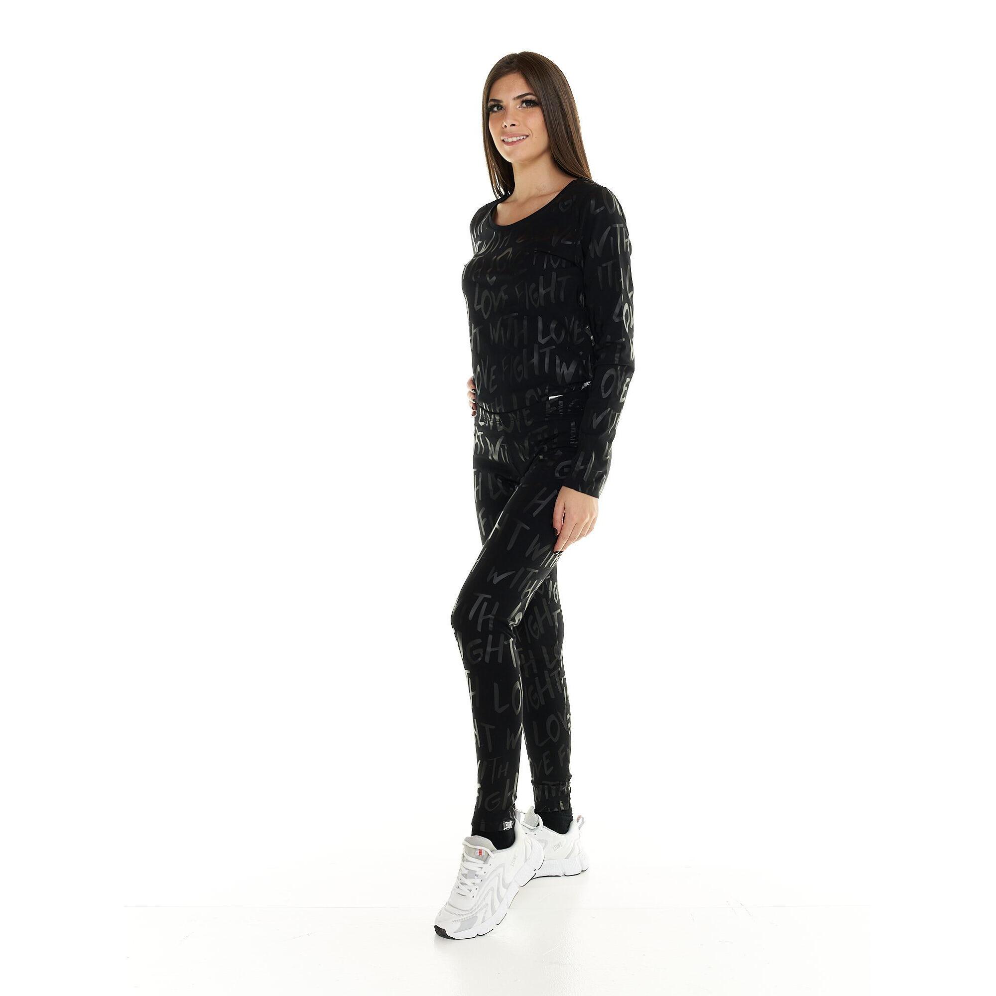 Leggings de mujer Leone con estampado Allover Blackout