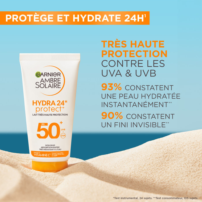 Garnier Ambre Solaire Hydra Protect 24H Lait Très Haute Protection SPF50+ 50mL