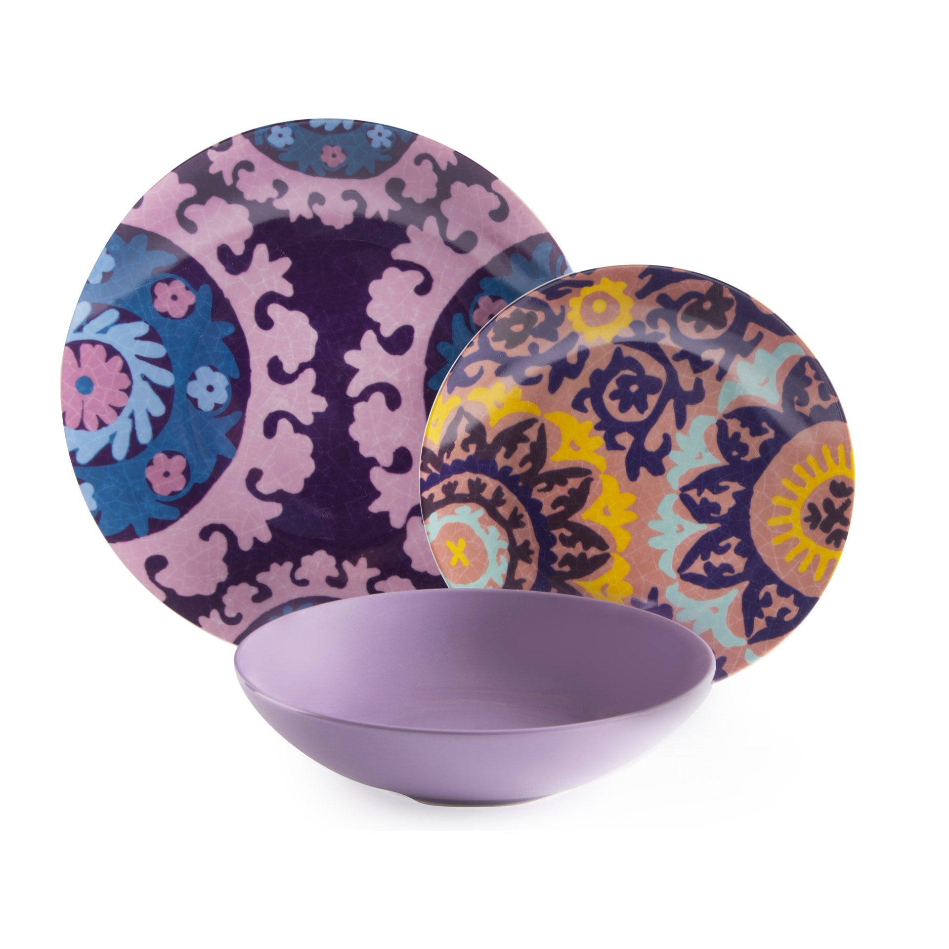 Servizio piatti 18 pezzi Excelsa – New Delhi, Porcellana Multicolore