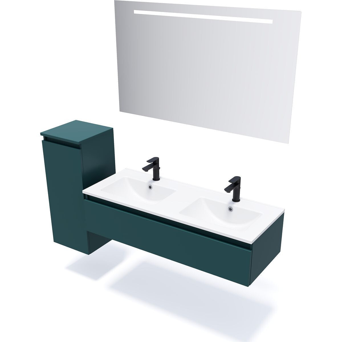 Ensemble double vasque 1 tiroir + miroir - HUDSON