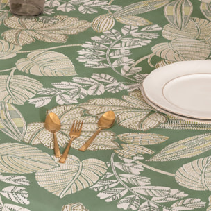 Nappe imprimée anti-tâches MALENA VERDE
