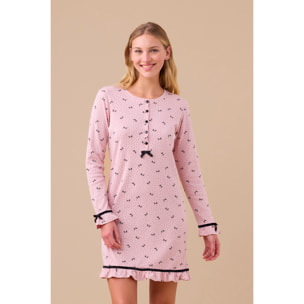 Camicia donna caldo cotone articolo fiocco Noidinotte