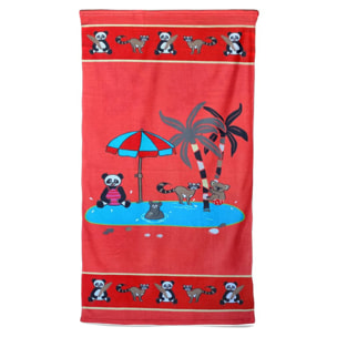 Serviette de plage microfibre Baignade 70x140 250 g/m²