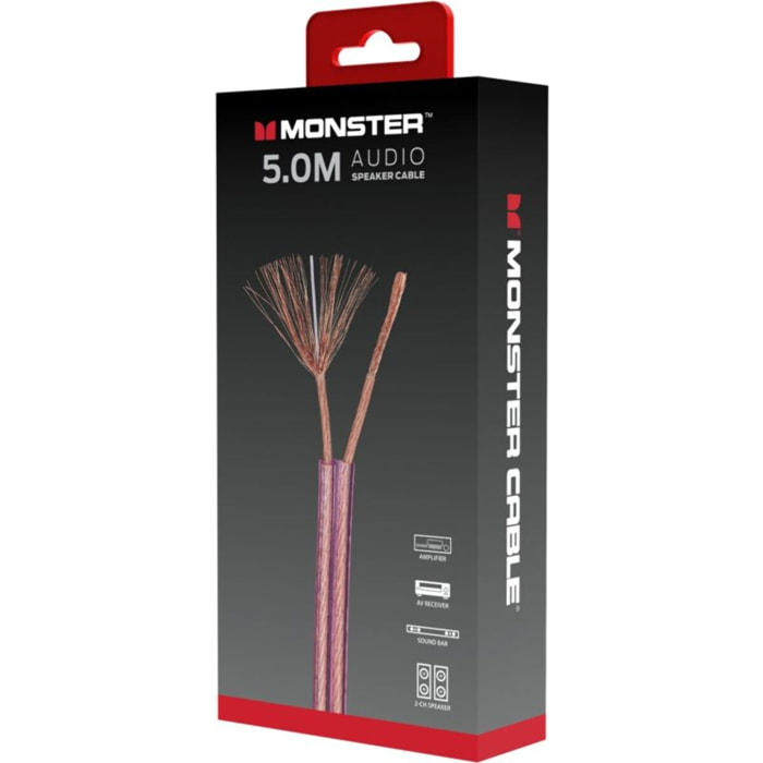 Câble Jack MONSTERCABLE AUDIO POUR HAUT-PARLEUR 5M