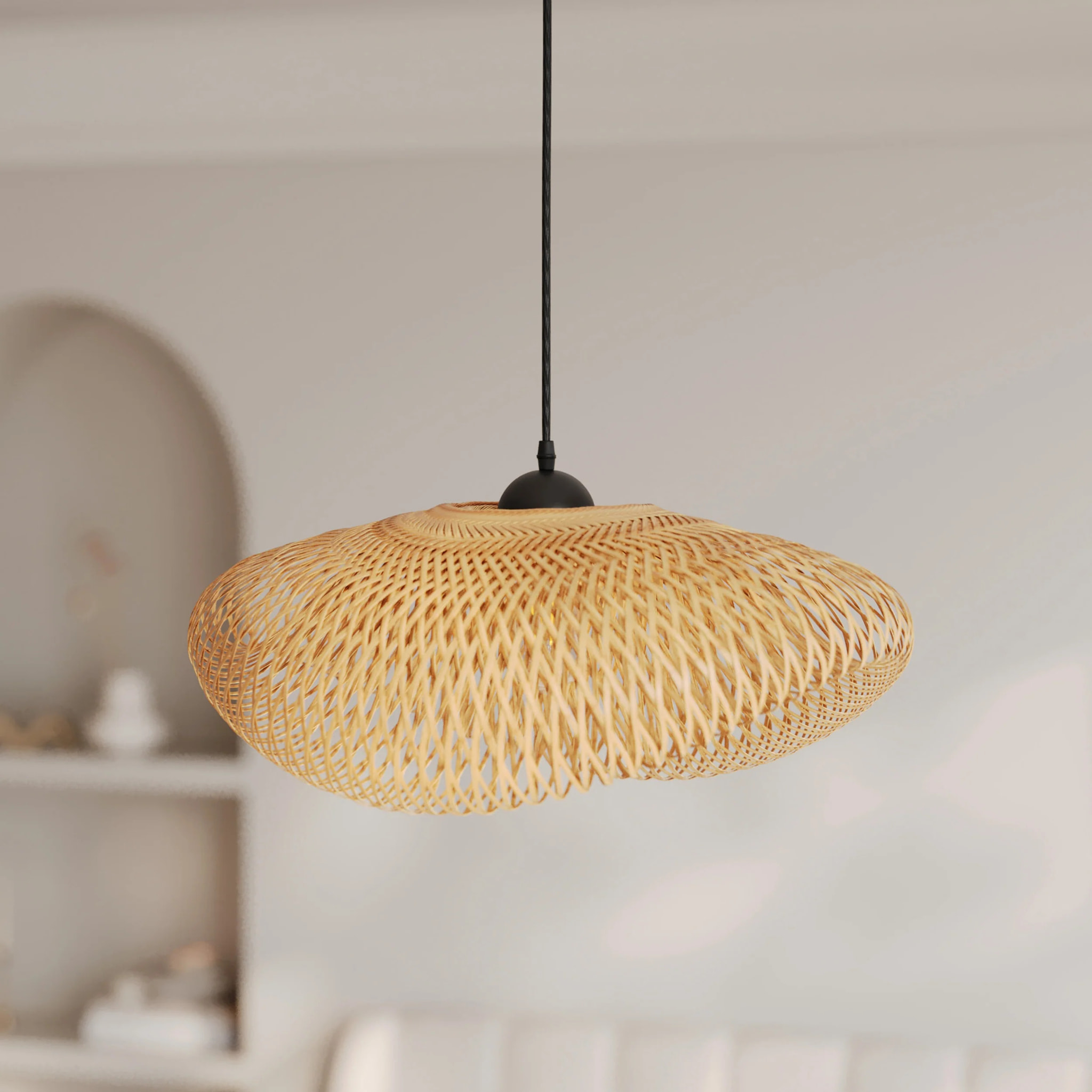 Suspension en bambou naturel D60 cm - Anya
