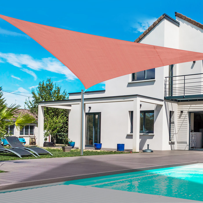 Toldo Vela Triangulo Sombrilla Parasol Terraza 3x3x3m Rojo