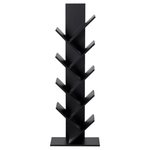 Bibliothèque 8 étagères inclinées noire SIMONE