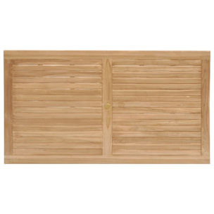 Salon de jardin en teck JAVA avec chaises en aluminium vert sauge - 8 places