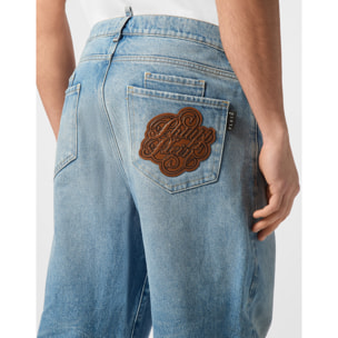 PHILIPP PLEIN Pantalones cortos vaqueros SIGNATURE