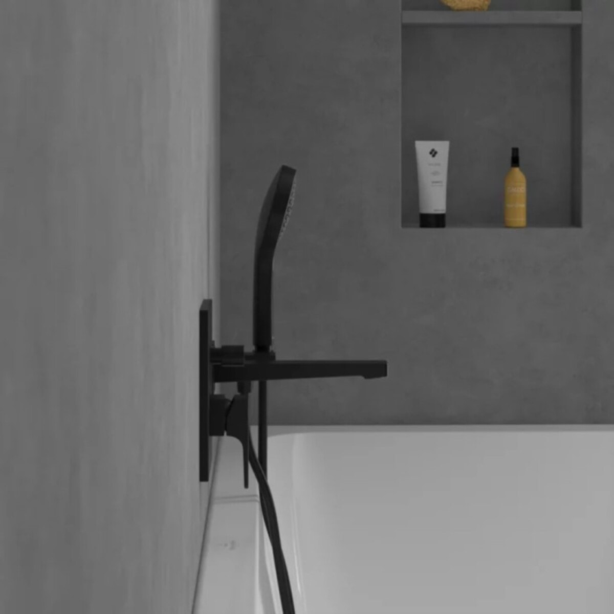 Mitigeur mécanique encastré avec inverseur Architectura Square Noir mat