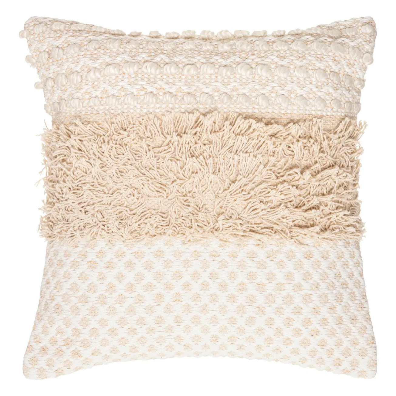 Coussin "Sable cuivré" beige 40x40cm