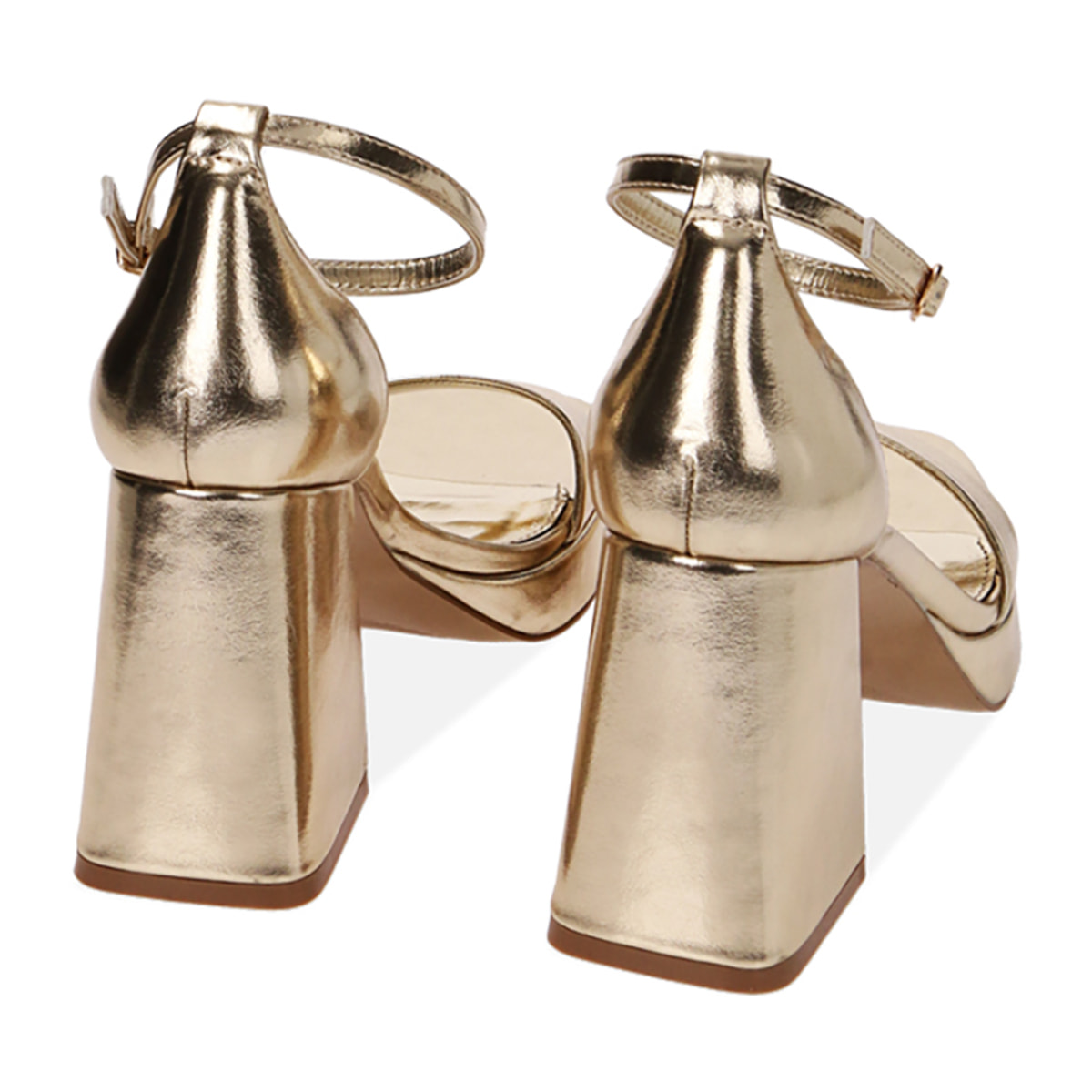 Sandali platform oro, tacco 9,5 cm